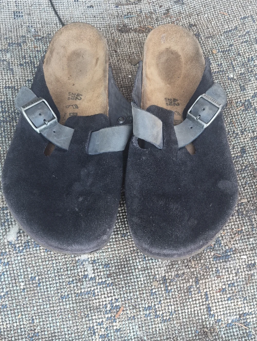 Birkenstock Kids Black Suede Slip-On Clog with Buckle